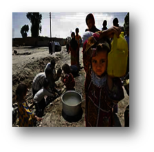 Girl in remote community carrying water jerrican
