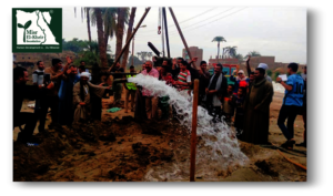 Villagers are happy after digging well