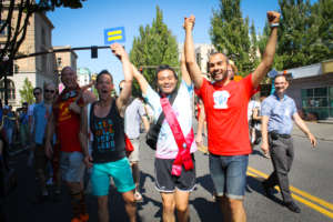 Having a blast at AIDS Walk Portland 2015