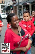 Mother and son walk to fight AIDS