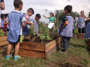 2,410 Children benefited with 10 Vegetable Gardens