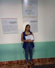 Yeimy Receiving Her Business Venture certificate