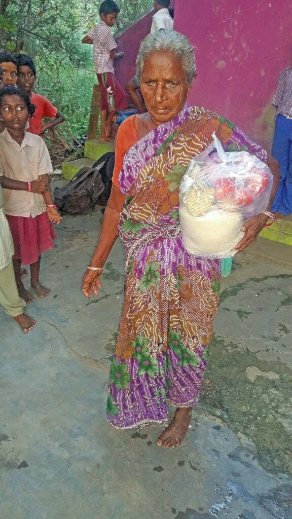 Neglected old women need monthly food groceries