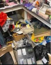 Thrift store following the break in