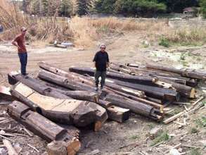 Timber salvaged from the tsunami