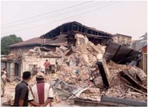 Many buildings have been reduced to rubble