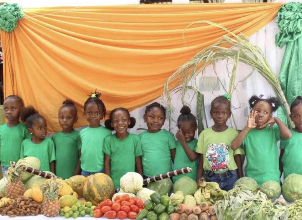 School activity celebrating healthy foods