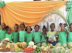 School activity celebrating healthy foods