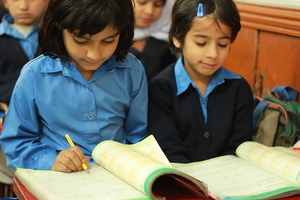 Students studying