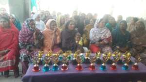 Parents at the end of year awards celebration