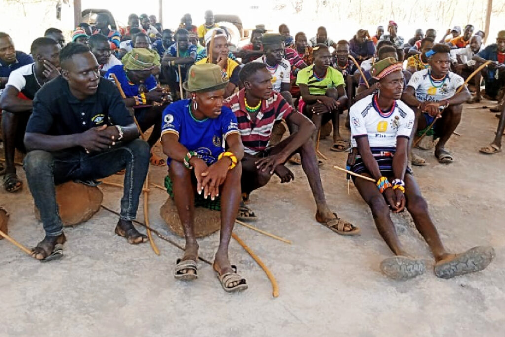 Pokot herder-warriors at a peace outreach fora