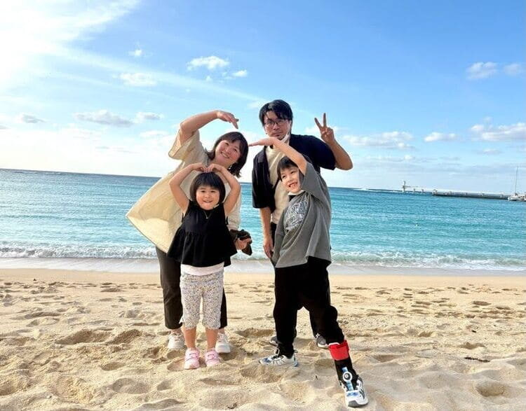 The family enjoying Okinawa