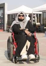 Madiha, a beneficiary of the Wheelchair Project