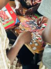 Children playing puzzles