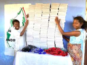 NiA students with their books.