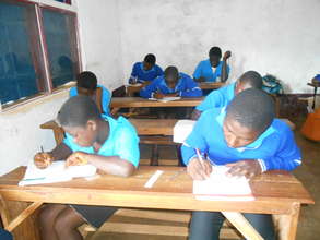 Final year students writing End of course exams