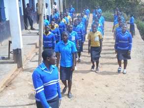 Students preparing for youth day celebration