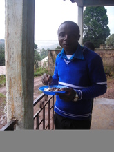 A Big Year Three Boy eating during Break