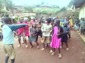 Social exercise with children singing