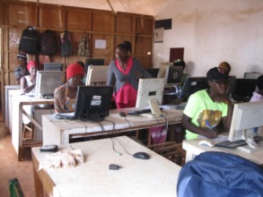 Computer class students writing 1st term exams