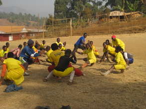 Pupils from the Training Centre warming up.