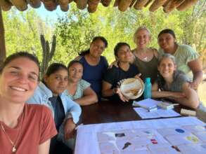 Members of Nuestras Huellas with a group in Chaco