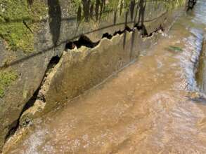 Electric fence damage by flooding