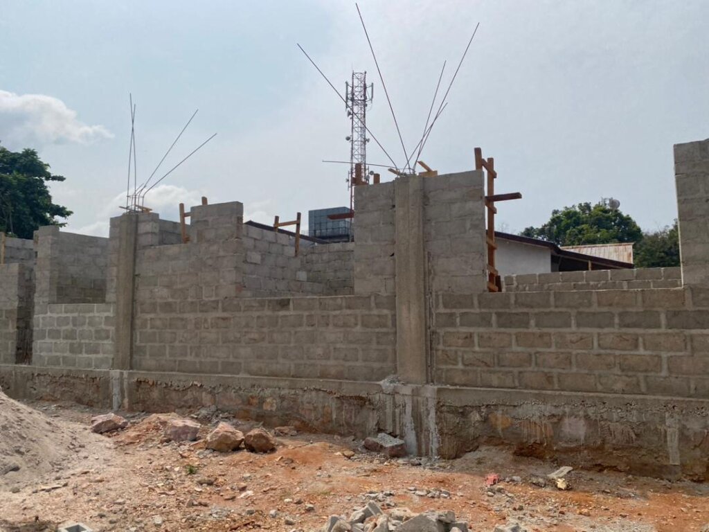Walls are being built