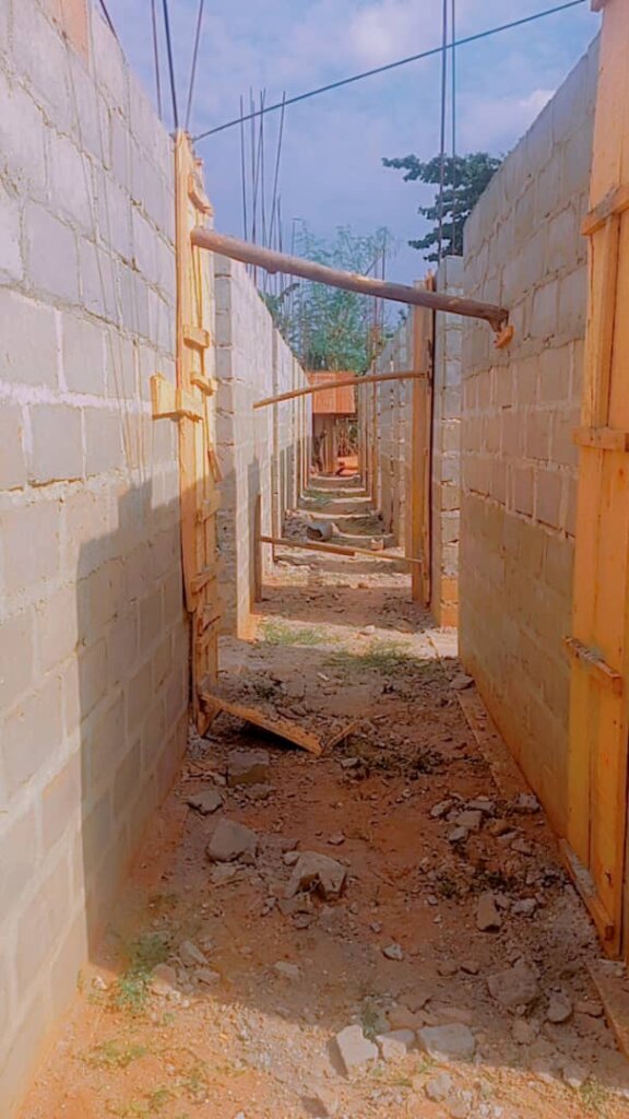 Getting ready to work on the second floor & roof
