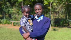 Y. and her daughter - they live together at Neema