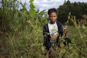Elizabeth in Neema's farm