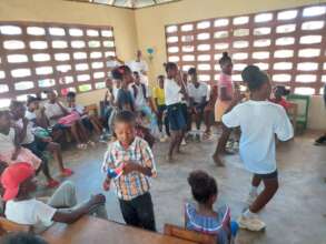 Children celebrating flag day