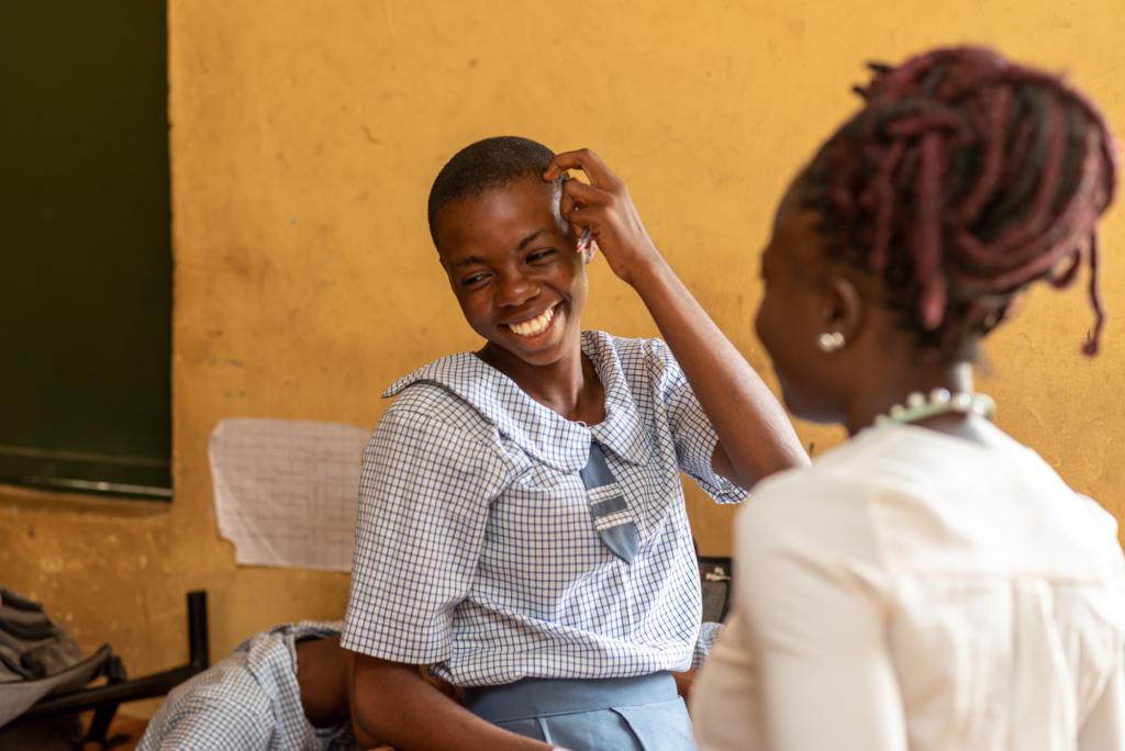 A student of Omole Senior Grammar School