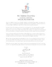 Coordinator, ASRAD NGO SPECIAL RECOGNITION