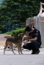 A friendly security guard at Mindspace IT park