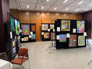 The butterfly quilts on display in Washington