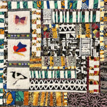 Colleen's quilt was made around Mary's butterflies