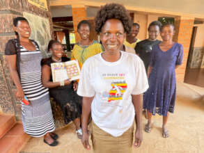 Judith in Uganda stitched over 50 butterflies!