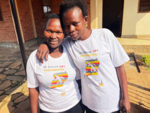 Mary (right) with Irene from WAW