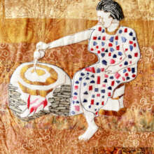 Mary contributed to the African bread quilt