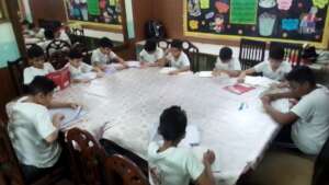 Students busy with miscellaneous activities
