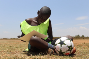 A young footballer writes a thank you note