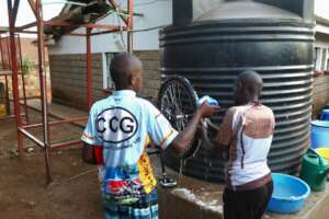 Bike washing at our Cycling Hub