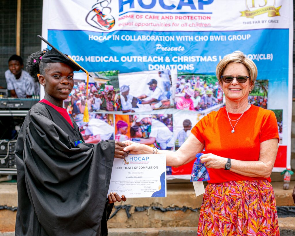 Sewing Supplies donation to graduand by Amy Murphy