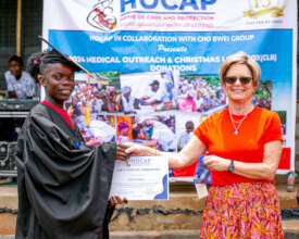 Sewing Supplies donation to graduand by Amy Murphy