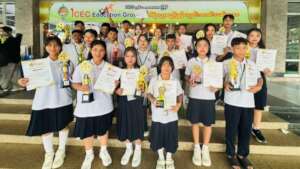 Children receiving certificates