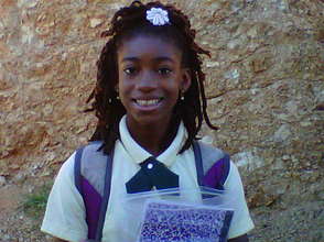 Ayana on her way to school