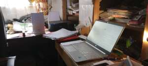 Laptops in the office and the router need power