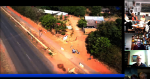 Looking at Tiko from above in a video call