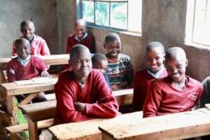 Happy faces at school
